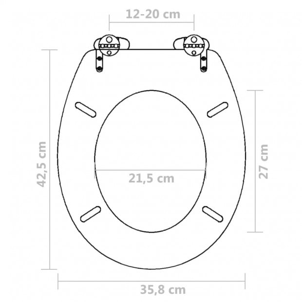 Toilet Seats With Soft Close Lids 2 Pcs Mdf White Image 9