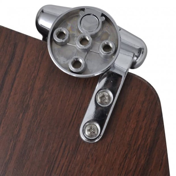 Toilet Seats With Soft Close Lids 2 Pcs Mdf Brown Image 6