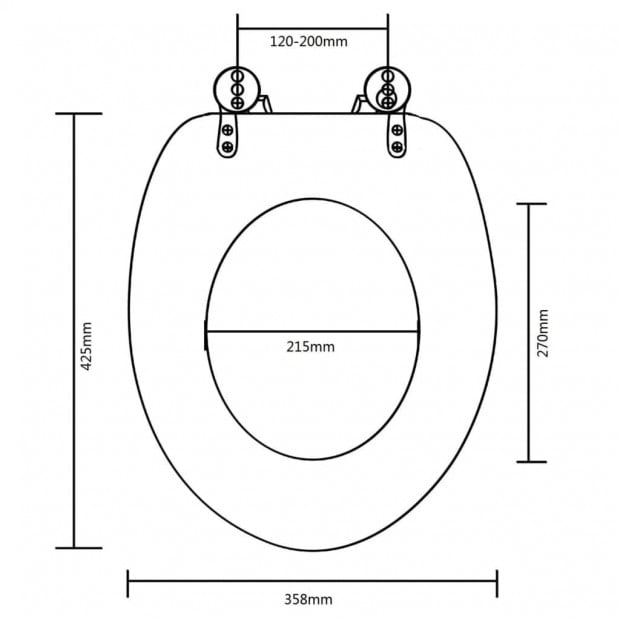 Toilet Seats With Hard Close Lids 2 Pcs Mdf Brown Image 9