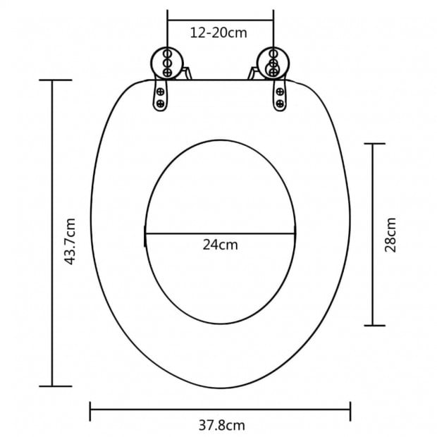 Toilet Seats With Hard Close Lids 2 Pcs Mdf Sea Star Image 9