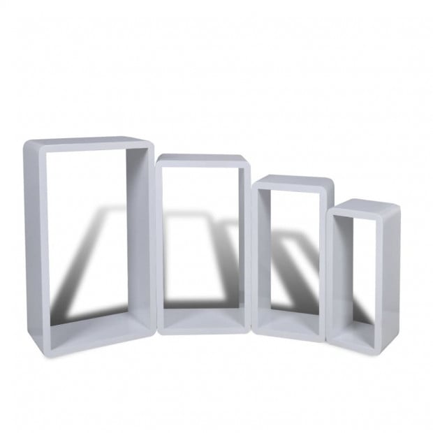 Wall Cube Shelves 8 Pcs White Image 4