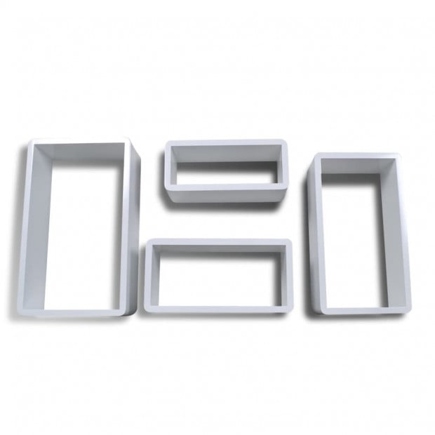 Wall Cube Shelves 8 Pcs White Image 5