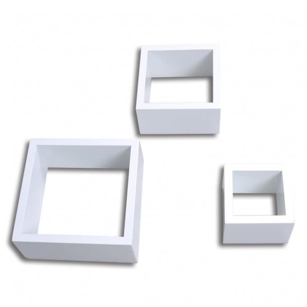 Wall Cube Shelves 6 Pcs White Image 4