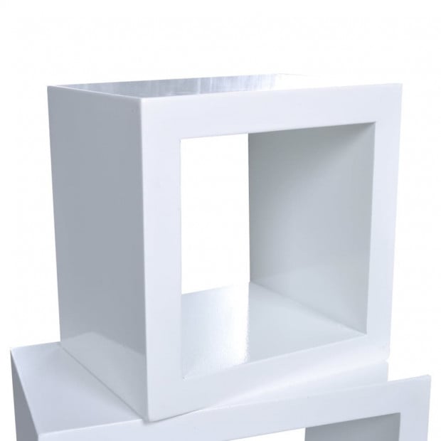 Wall Cube Shelves 6 Pcs White Image 5
