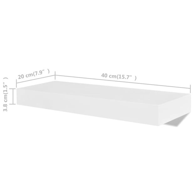 Wall Shelves 4 Pcs White 40 Cm Image 5