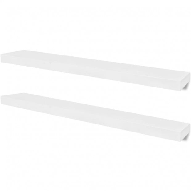 Wall Shelves 4 Pcs White 100 Cm Image 2