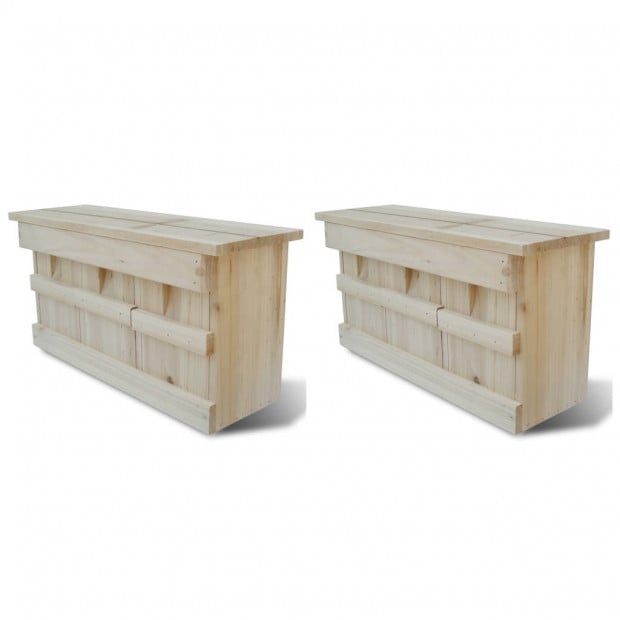 Sparrow Houses 2 Pcs Wood 44x15,5x21,5 Cm