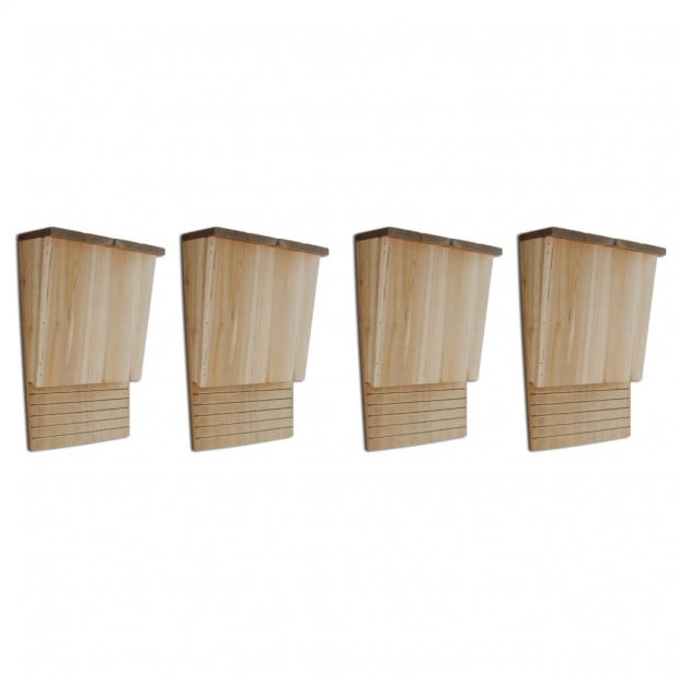Bat Houses 4 Pcs 22x12x34 Cm Wood