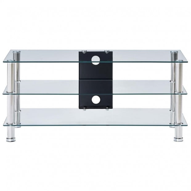 Tv Stand Transparent 90x40x40 Cm Tempered Glass Image 2