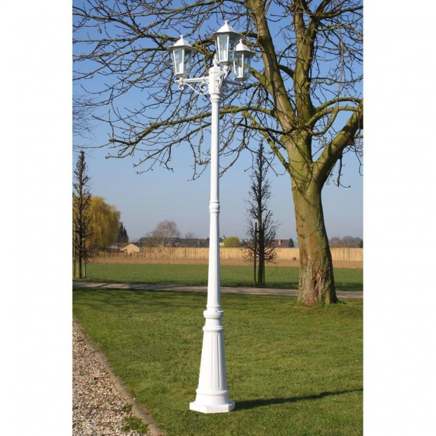 Garden Lamp Post White 215 Cm Image 2