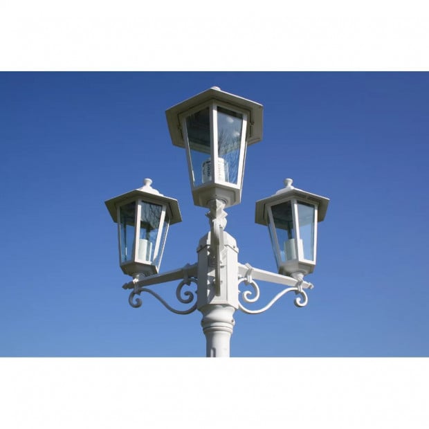 Garden Lamp Post White 215 Cm Image 3