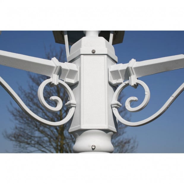 Garden Lamp Post White 215 Cm Image 4