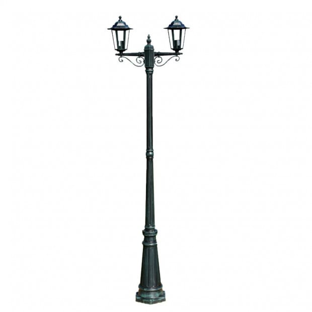 Garden Lamp Post Dark Green 215 Cm