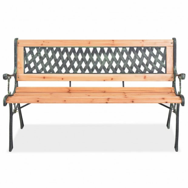 Garden Bench 122 Cm Wood Diamond Design Image 2