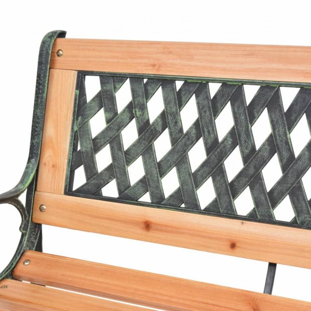 Garden Bench 122 Cm Wood Diamond Design Image 5