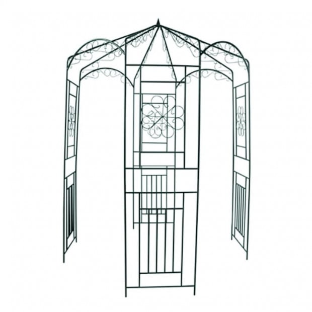 Garden Arch 250 Cm Dark Green Image 2