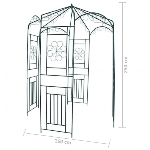 Garden Arch 250 Cm Dark Green Image 3
