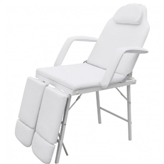 White Treatment Chair With Ajustable Legrests Image 2
