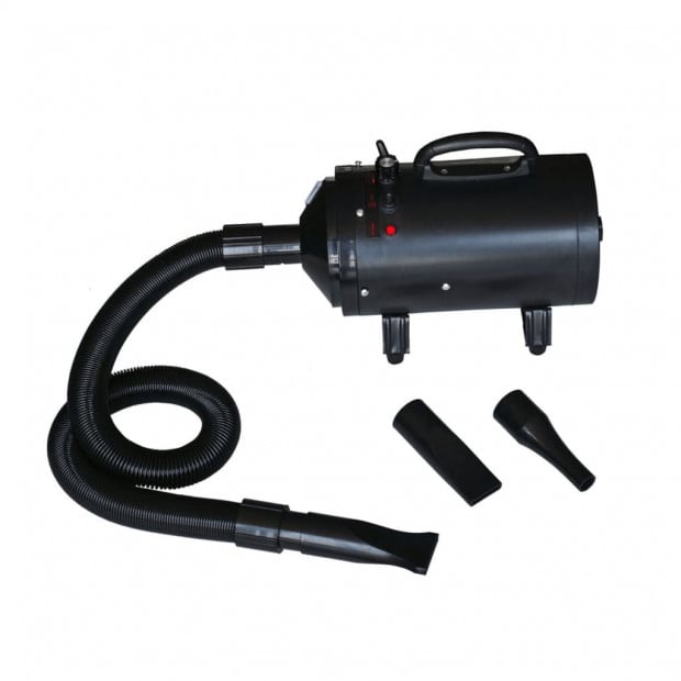 Dog Hair Dryer With 3 Nozzles Black 2400W