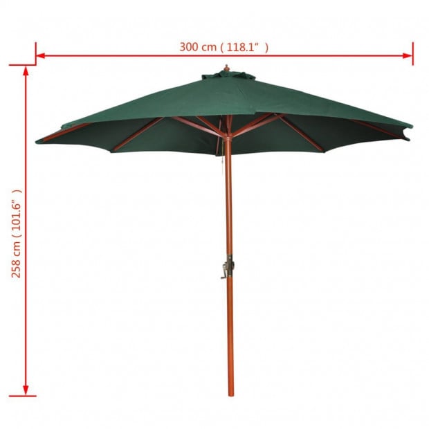 Parasol Green 258 Cm Image 7