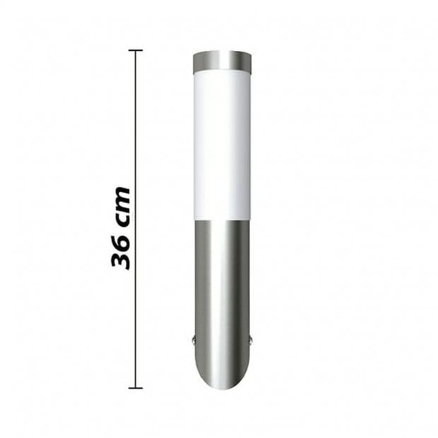 2 Stainless Steel Wall Lights 6 X 36 Cm Image 4
