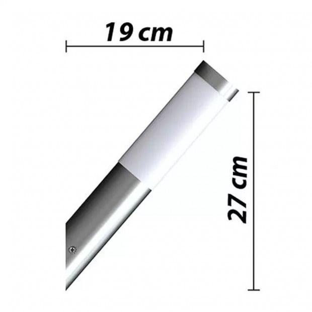 2 Stainless Steel Wall Lights 6 X 36 Cm Image 5