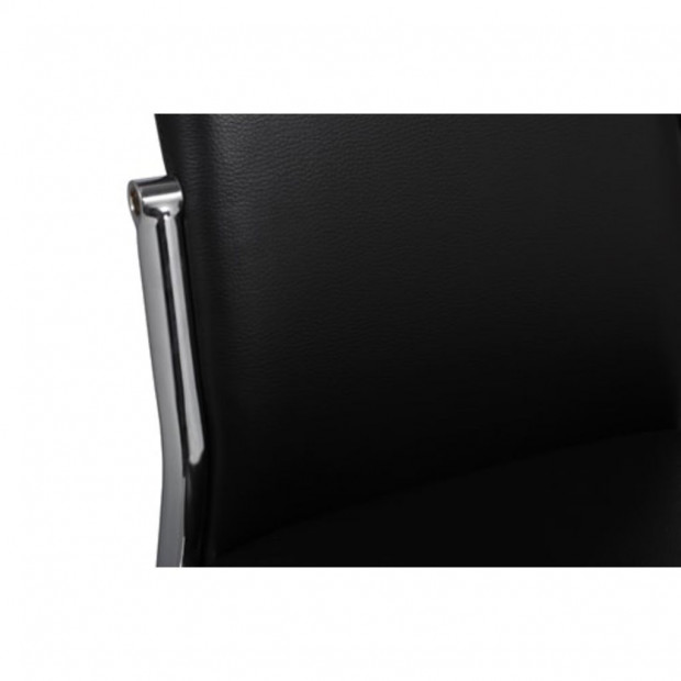 Dining Chairs 6 Pcs Black Faux Leather Image 6