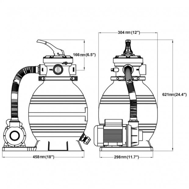 Sand Filter Pump 400 W 11000 L/h Image 5