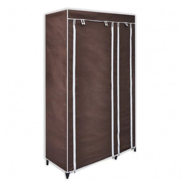 Fabric Wardrobes 2 Pcs Brown Image 2