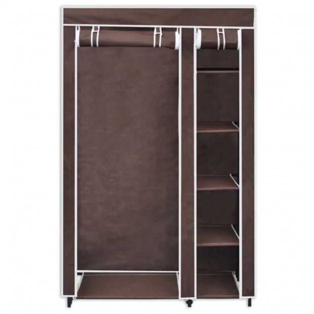 Fabric Wardrobes 2 Pcs Brown Image 3