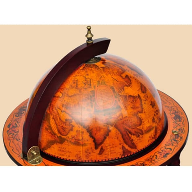 Globe Bar Wine Stand Eucalyptus Wood Image 5