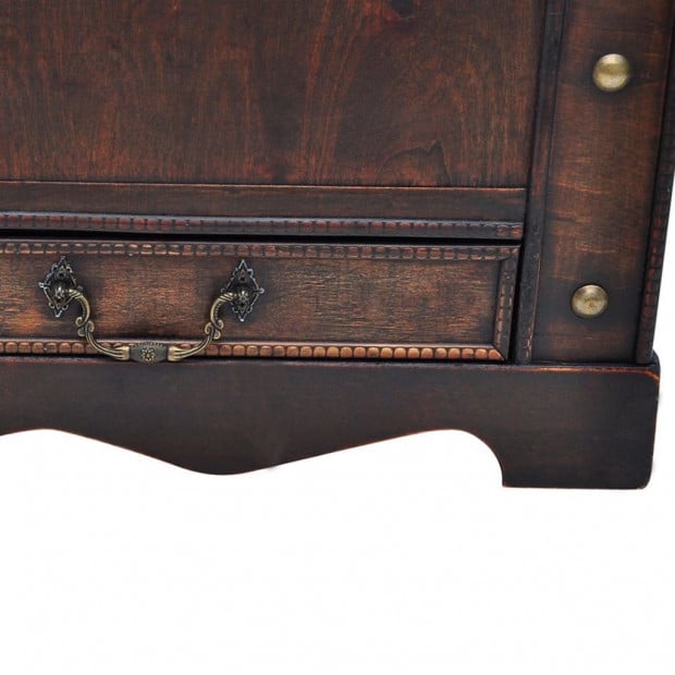 Wooden Treasure Chest Large Brown Image 6