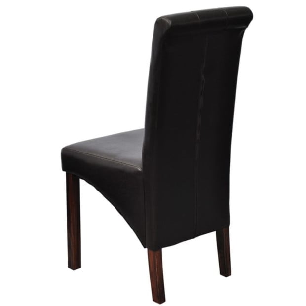 Dining Chairs 4 Pcs Brown F.Leather Image 3