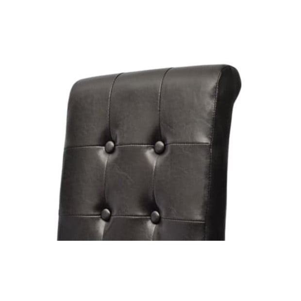 Dining Chairs 4 Pcs Brown F.Leather Image 4