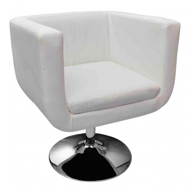 Bar Chairs 2 Pcs White Faux Leather Image 3
