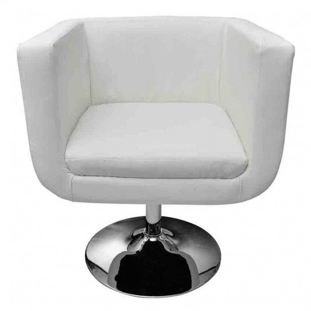 Bar Chairs 2 Pcs White Faux Leather Image 4