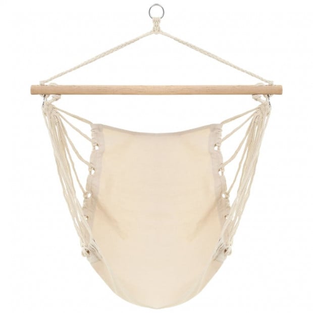 Swing Chair Fabric Cream White Image 2