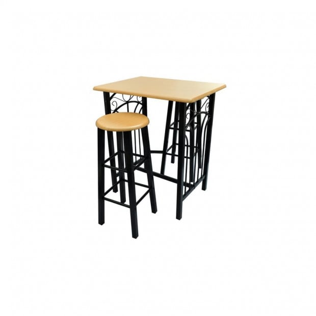 Breakfast/dinner Table Dining Set Mdf With Black Image 2