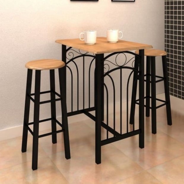 Breakfast/dinner Table Dining Set Mdf With Black Image 5