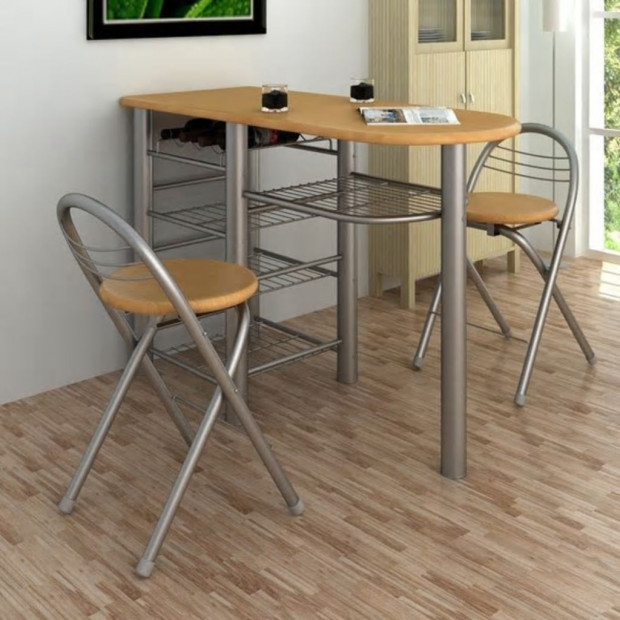 Kitchen / Breakfast Bar / Table And Chairs Set Wood Image 2