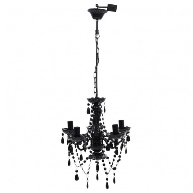 Black Crystal Light 5 Bulb Image 3