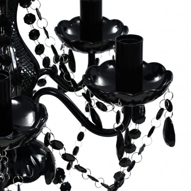 Black Crystal Light 5 Bulb Image 4