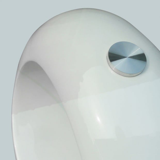 Coffee Table With Oval Glass Top High Gloss White Image 3