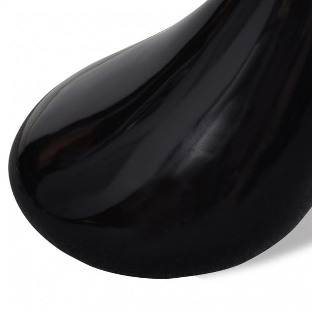 Coffee Table With Round Glass Top High Gloss Black Image 6