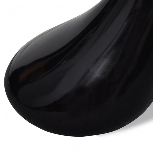 Coffee Table 2 Pcs With Round Glass Top High Gloss Black Image 5