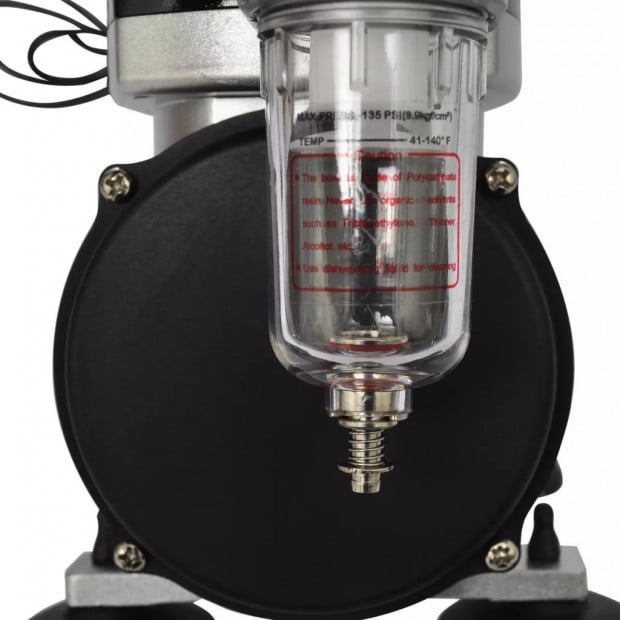 Airbrush Compressor Set With 2 Pistols - Silver Image 6