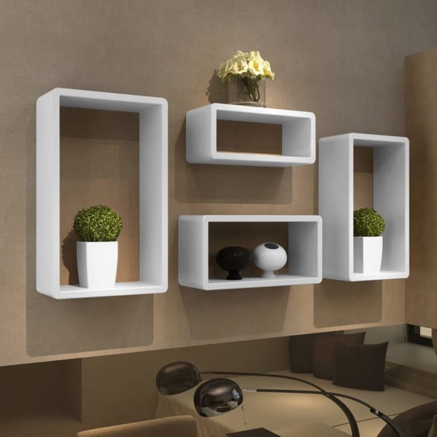 Cuboid Shelf Set Of 4 White Image 2