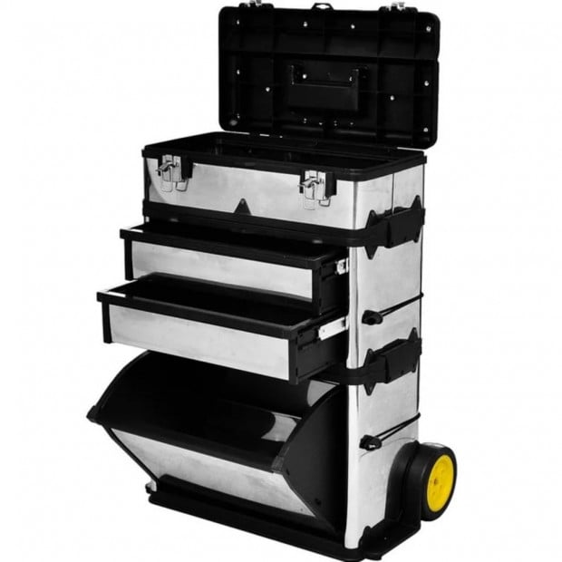 3-part Rolling Tool Box With 2 Wheels Image 8