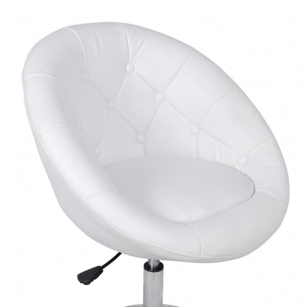 Bar Chair White Faux Leather Image 5