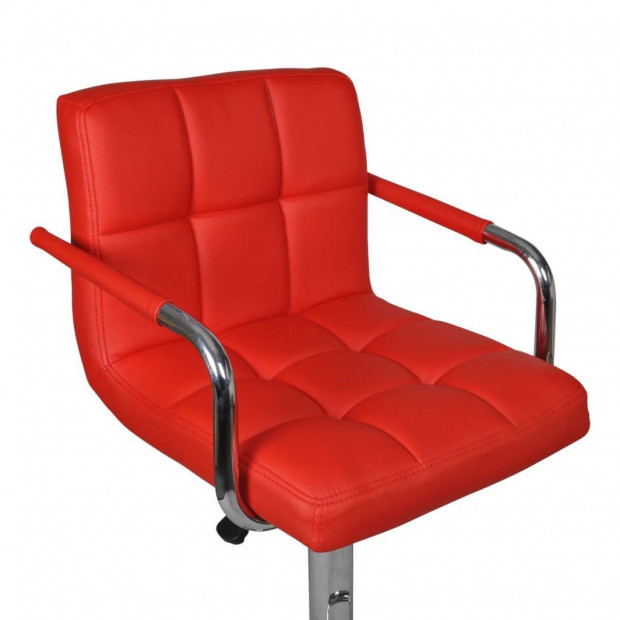 Bar Stools 2 Pcs Red Faux Leather Image 6